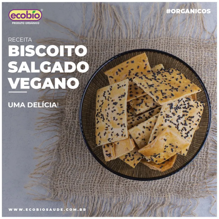 Biscoito salgado vegano